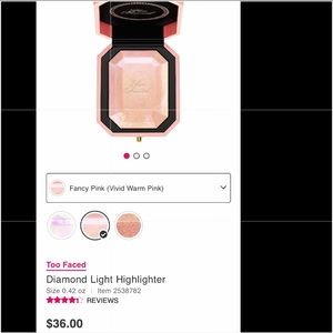 Too faced diamond light highlighter BRAND NEW